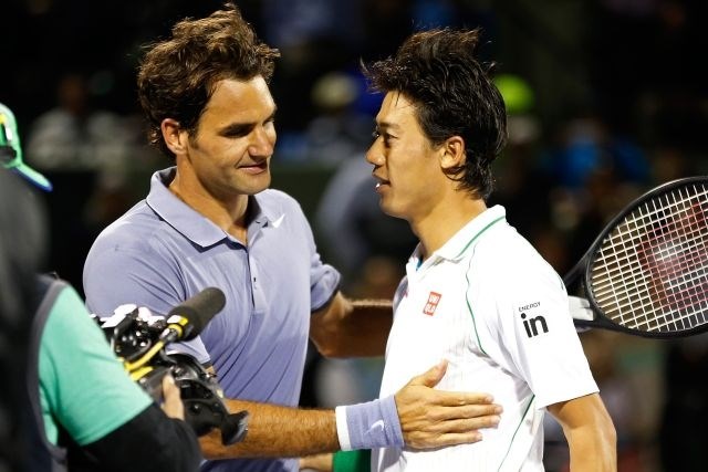 Roger Federer in Kei Nišikori 