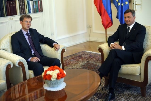 Miro Cerar in predsednik Borut Pahor. 