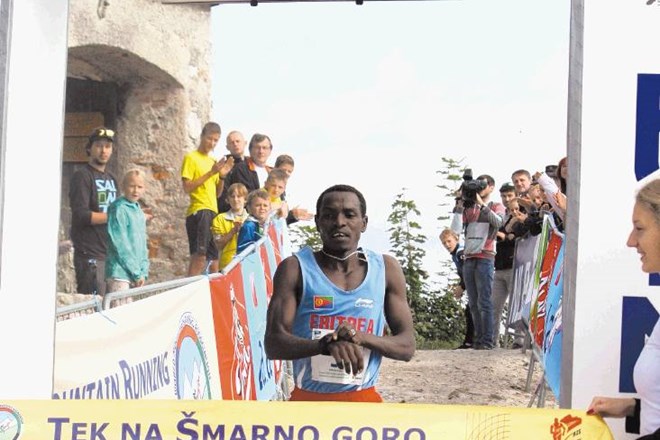 Zmagovalec teka na Šmarno goro Eritrejec Petro Memo Metod Močnik 