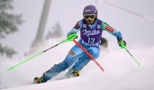 Črnjanka Tina Maze je zmagala slalom za svetovni pokal alpskih smučark v finskem Leviju. (Foto: AP) 