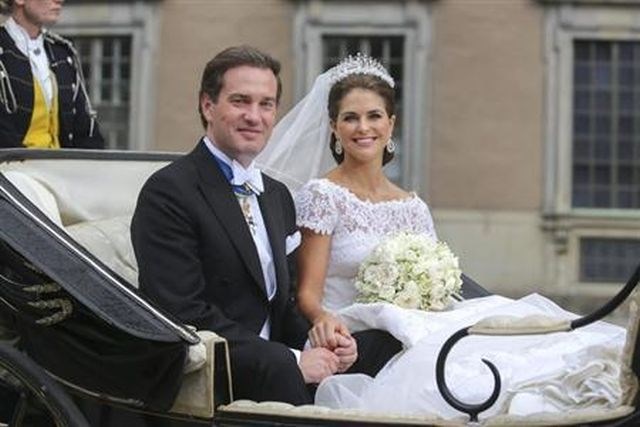 Švedska princesa Madeleine in njen mož Christopher O'Neill. (Foto: Reuters) 