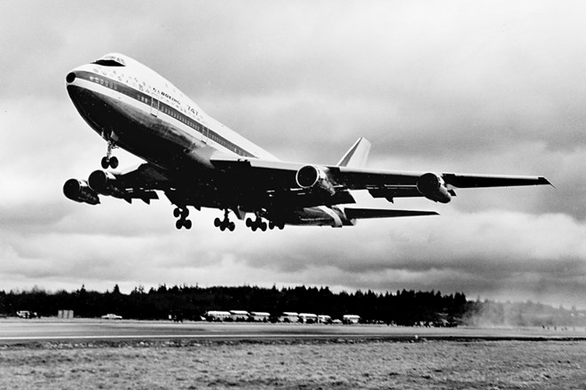 Krstni polet boeinga 747 se je zgodil 9. februarja 1969. AP 