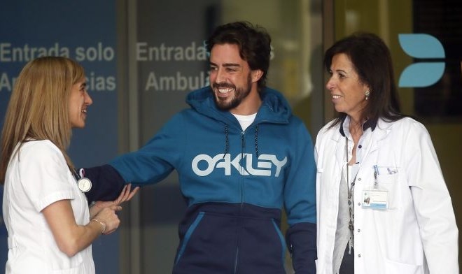 Fernando Alonso je bolnišnico zapustil v sredo. (Foto: Reuters) 