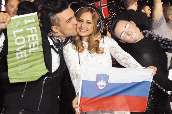 Takole je slovenski duo Maraaya v četrtek praznoval uvrstitev na nocojšnji finalni večer evrovizijskega tekmovanja. 