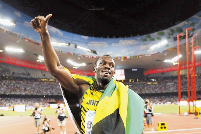 Usain Bolt je včeraj osvojil že svojo deseto kolajno na svetovnih prvenstvih. 