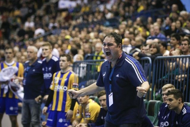 Trener rokometašev Celja Branko Tamše. (Foto: Luka Cjuha) 