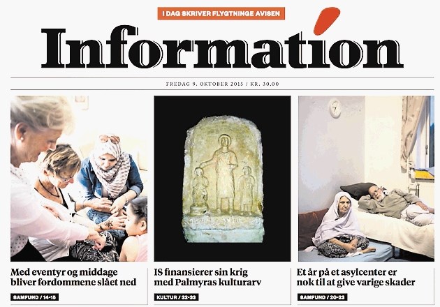 Danski časopis Dagbladet Information je izdal  posebno prilogo, ki so jo pripravili begunci – časopis je bil razprodan. 