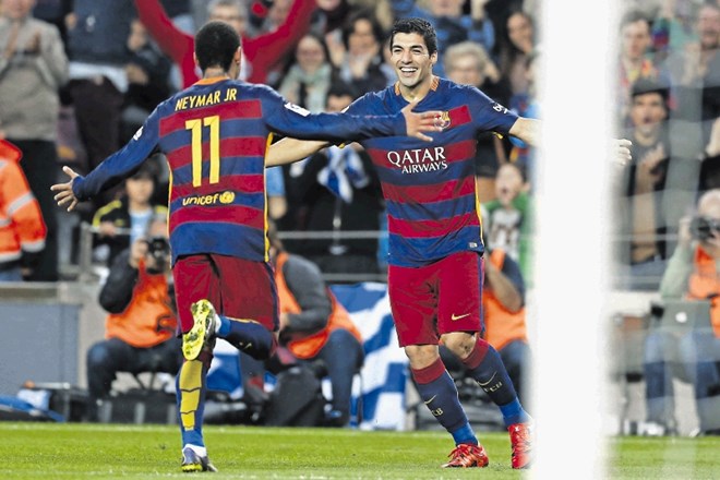 Neymar in Luis Suarez sta od 26. septembra, ko se je poškodoval Lionel Messi, prispevala vseh šestnajst golov za Barcelono. 