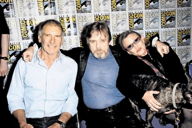 Harrison Ford, Mark Hamill in Carrie Fisher 