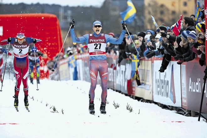 Ruski tekač Nikita Krijukov je presenetil z zmago v Stockholmu. 