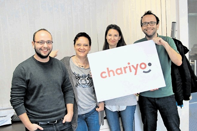 Ekipa Chariya, ki je pripravila platformo za dobrodelnost. Na fotografiji so David Černuta, Snežana Antonić, Mina Arko in...