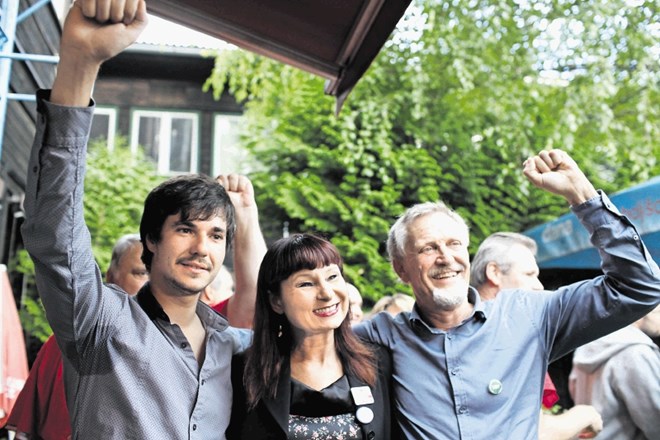 Luka Mesec, Violeta Tomić in Matjaž Hanžek si želijo, da bi bili v prihodnje v skupni stranki Združena levica.