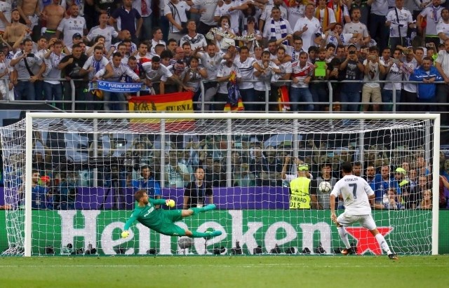 Jan Oblak je bil v finalu lige prvakov povsem nemočen pri enajstmetrovkah Realovih nogometašev. (Foto: Reuters)