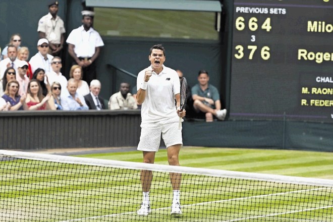 Milos Raonic se je v Wimbledonu prvič uvrstil v finale največjega turnirja.