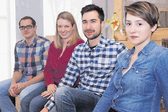 Člani ekipe SmartNinja Avstrija: Miha Fabjan, Larisa Stanescu, Matej Ramuta in Eva Krizsanits