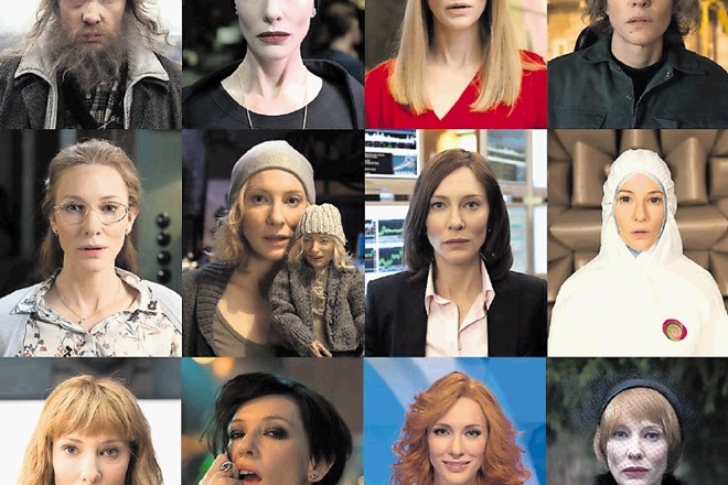 Cate Blanchett na razstavi Juliana Rosefeldta Manifest uteleša dvanajst likov, od brezdomca do govorke na grobu.