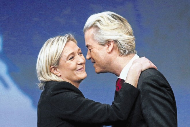 Marine Le Pen, voditeljica francoske Nacionalne fronte, in vodja nizozemskih desnih populistov Geert Wilders sta Trumpovo...