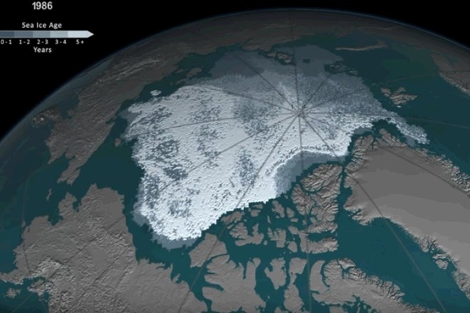 30 let izginjanja arktičnega ledu v nekaj sekundah