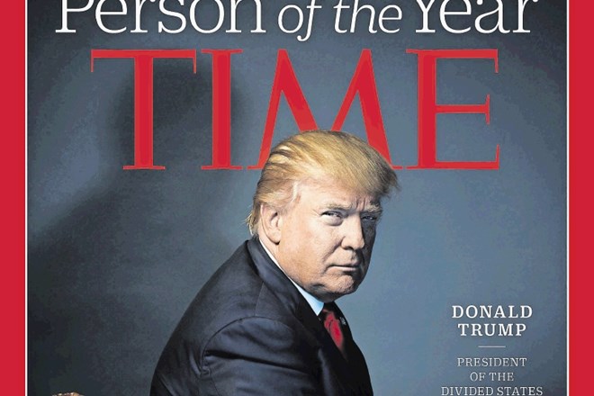 Donald Trump na naslovnici revije Time, ki ga je izbrala za osebnost leta 2016.