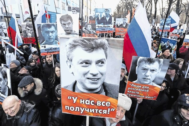 Protestniki nedaleč od Kremlja