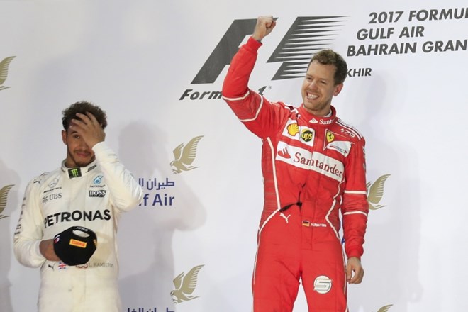 Nemec Sebastian Vettel je bil najhitrejši na dirki v Bahrajnu.