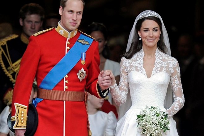 Britanski princ William in njegova soproga Kate AP