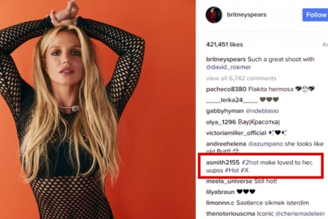 Za komentarjem pod sliko Britney Spears se skriva zlonamerna ruska programska oprema