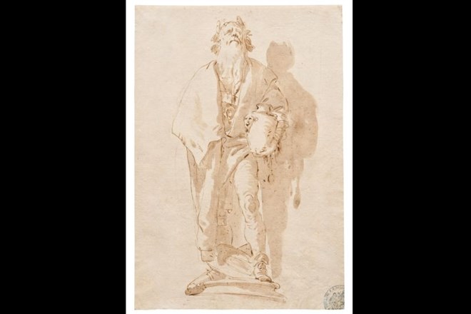 Giambattista Tiepolo: Alegorična figura, okoli leta 1730. Trst, Civico Museo Sartorio.