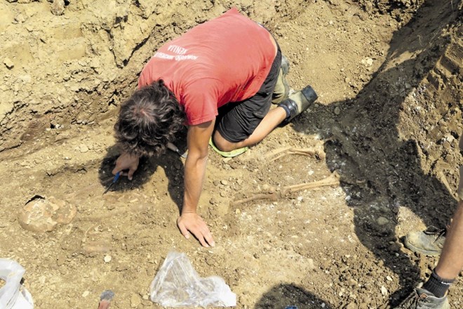 Na gradbišču Dobovske ceste so odkrili devetnajst grobov in sedemnajst okostij. Pokojniki so bili, sodeč po množici najdenih...