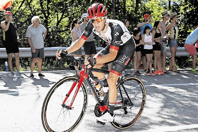 Jan Polanc je na osmi etapi Vuelte osvojil drugo mesto.