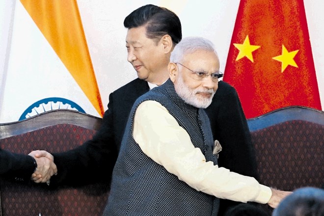 Na srečanju držav BRICS (Brazilija, Rusija, Indija, Kitajska in Južna Afrika) bosta imela indijski premier Narendra Modi...