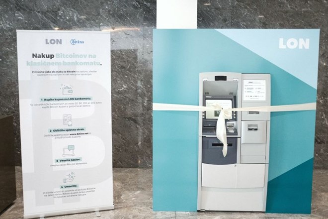 Otvoritev bančnega avtomata družbe LON d.d. v Kranju, eni izmed lokacij, kjer lahko odslej kupite kriptovaluto Bitcoin