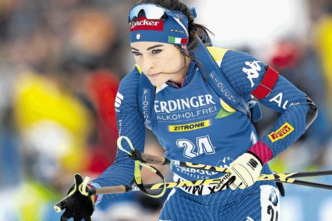 Dorothea Wierer je bila najhitrejša na včerajšnji preizkušnji na 15 kilometrov.
