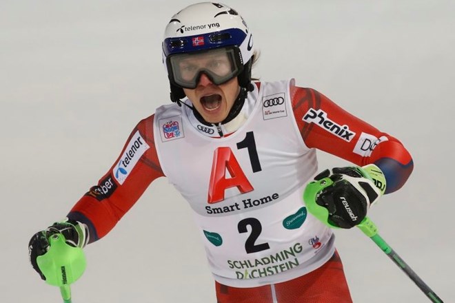 Kristoffersen je sinočnji slalom končal na drugem mestu