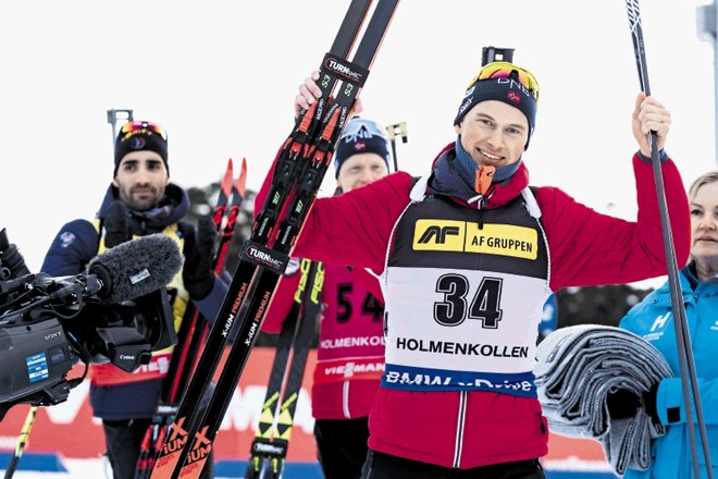 Norvežan Henrik L'Abee - Lund je bil presenetljivo najhitrejši na tekmi biatloncev v sprintu na Holmenkollnu  in je pri 32...