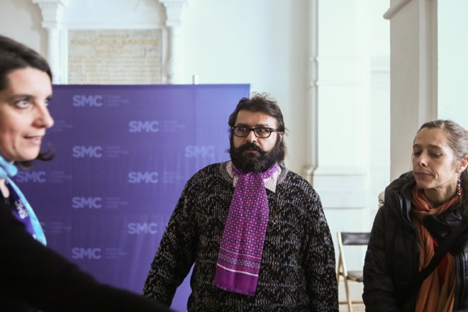 Simona Kustec Lipicer (SMC) in sirski begunec Ahmad Šamieh
