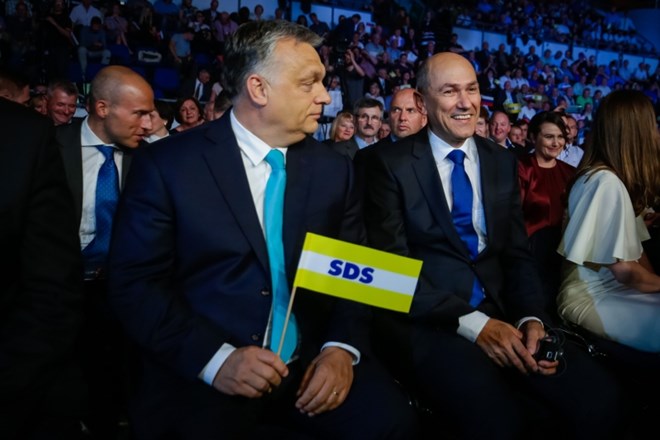 Janez Janša in predsednik madžarske vlade Viktor Orban.