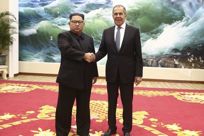 Rokovanje Kim Jong-una in Sergeja Lavrova