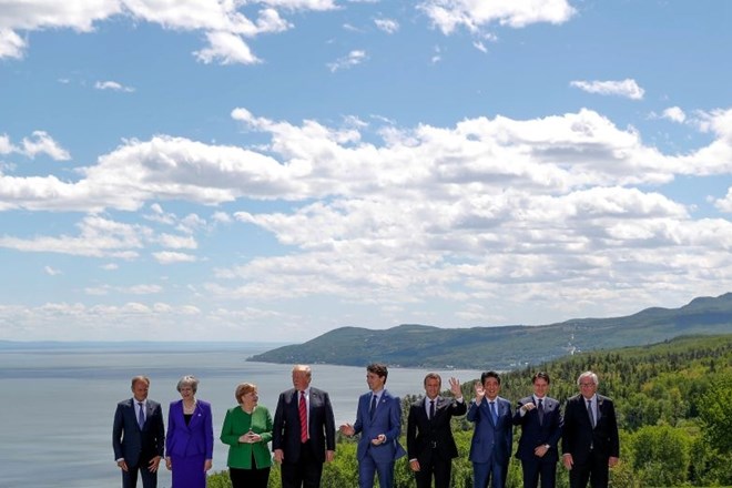 G7 pred predčasnim odhodom Trumpa na skupnem zajtrku 