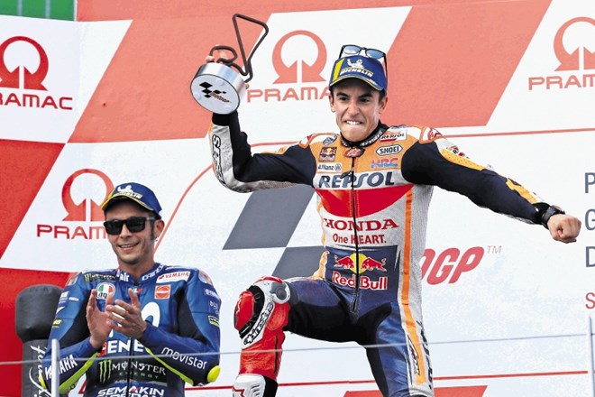Marc Marquez se je v elitnem motociklističnem razredu motoGP zmage na Sachsenringu veselil šestič zapored.