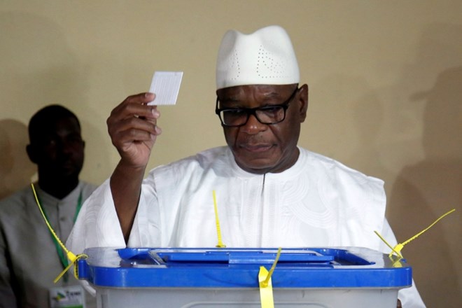 Predsednik Malija Ibrahim Boubacar Keita je oddal glas na volitvah.