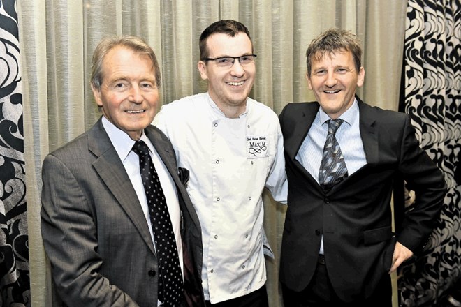 Steven Spurrier, kuharski mojster Peter Kovač in Robert Gorjak