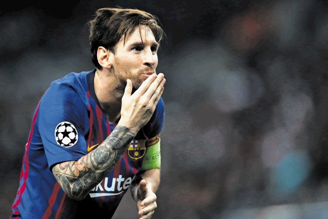 Lionel Messi je Tottenhamu zabil dva gola in dvakrat zatresel okvir vrat.
