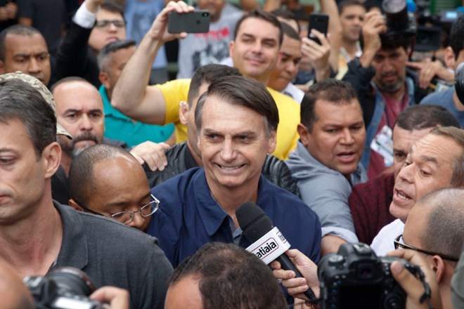 Jair Bolsonaro je bil zadovoljen z rezultatom volitev.