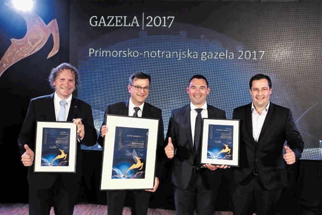 Tako prešerno so bili razpoloženi direktorji podjetij, ki so bila lani nominirana za gazelo primorsko-notranjske regije: Leon...