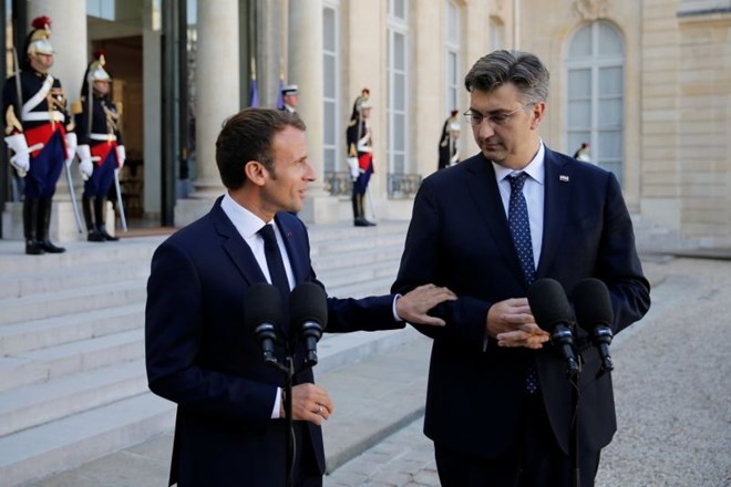 Macron in Plenković o vstopu Hrvaške v območje schengna