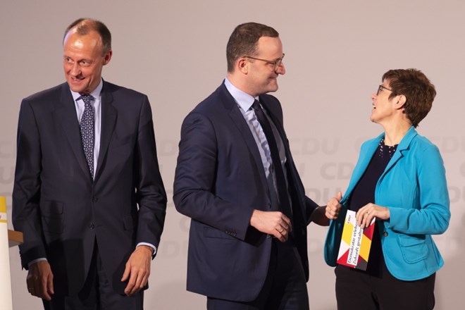 Od leve proti desni: Friedrich Merz, Jens Spahn in Annegret Kramp-Karrenbauer