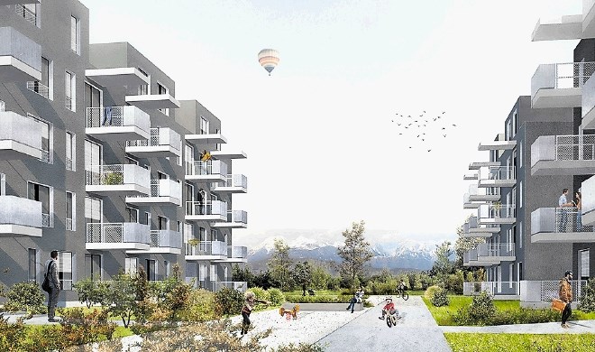 Stanovanja v soseski Novo Brdo bodo po optimističnem scenariju dokončana spomladi  2021.