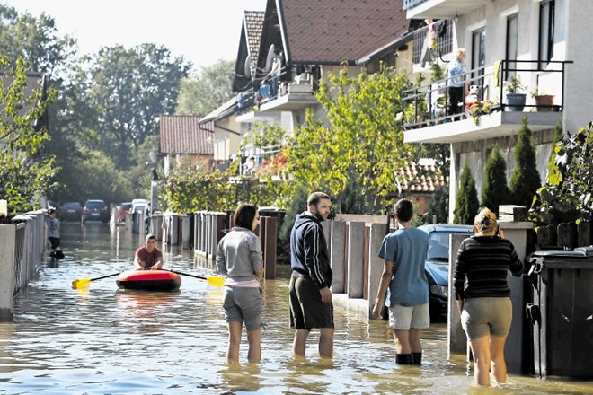 Poplave na ljubljanskem barju konec septembra 2010.