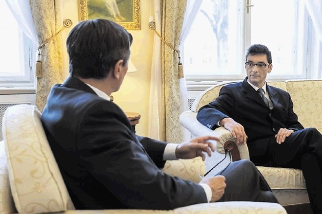 Kandidat Peter Svetina na pogovoru pri predsedniku države Borutu Pahorju